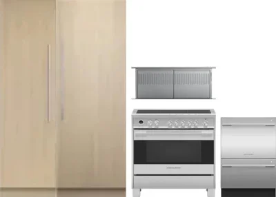 5 Piece Package Includes Refrigerator, Freezer, Range, Hood And Dishwasher
